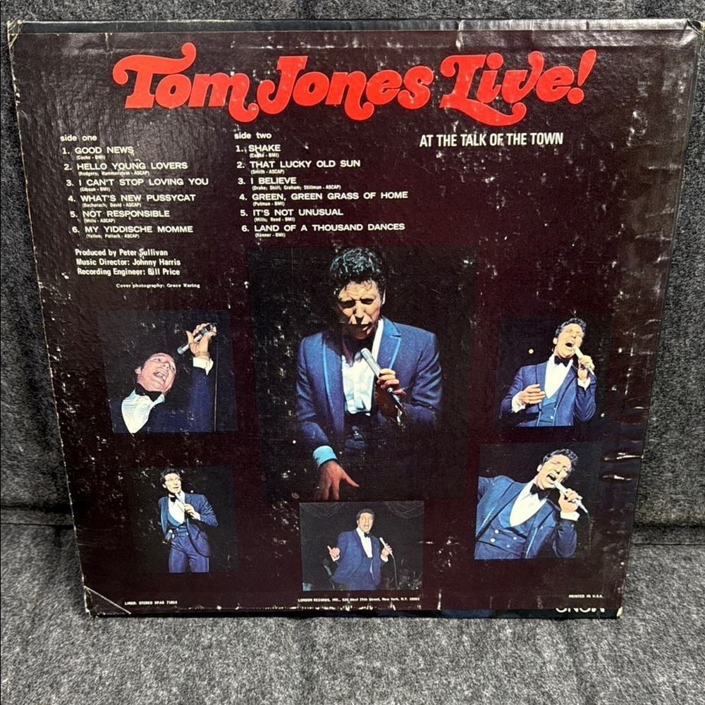 Tom Jones Live! Vinyl Record - Picture 2 of 2